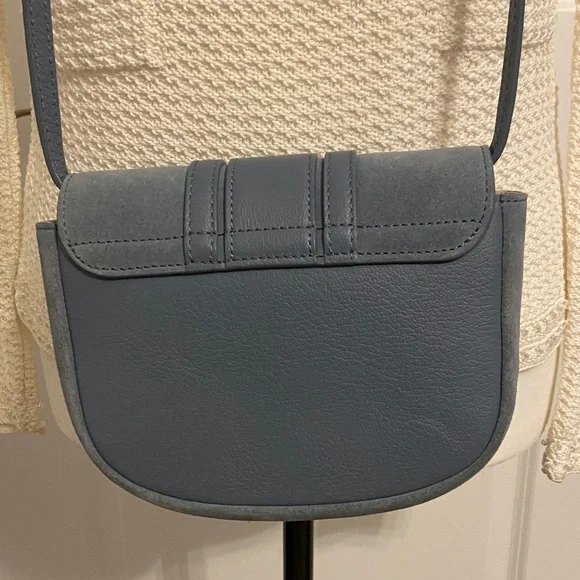 See By Chloe Hana Leather and Suede Crossbody Bag in Stormy Sky - Picture 8 of 14
